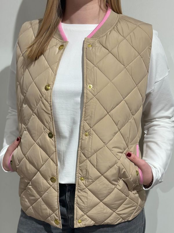 Steppweste - Zwillingsherz -beige Steppweste - Zwillingsherz -beige