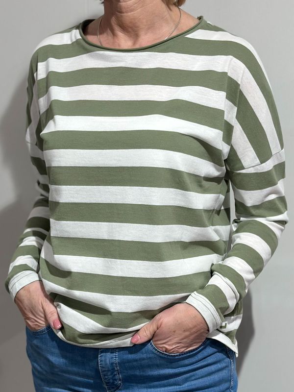 Longsleeve - Milia - Green Leaf/Cloud White - Elbsand Longsleeve - Milia - Green Leaf/Cloud White - Elbsand