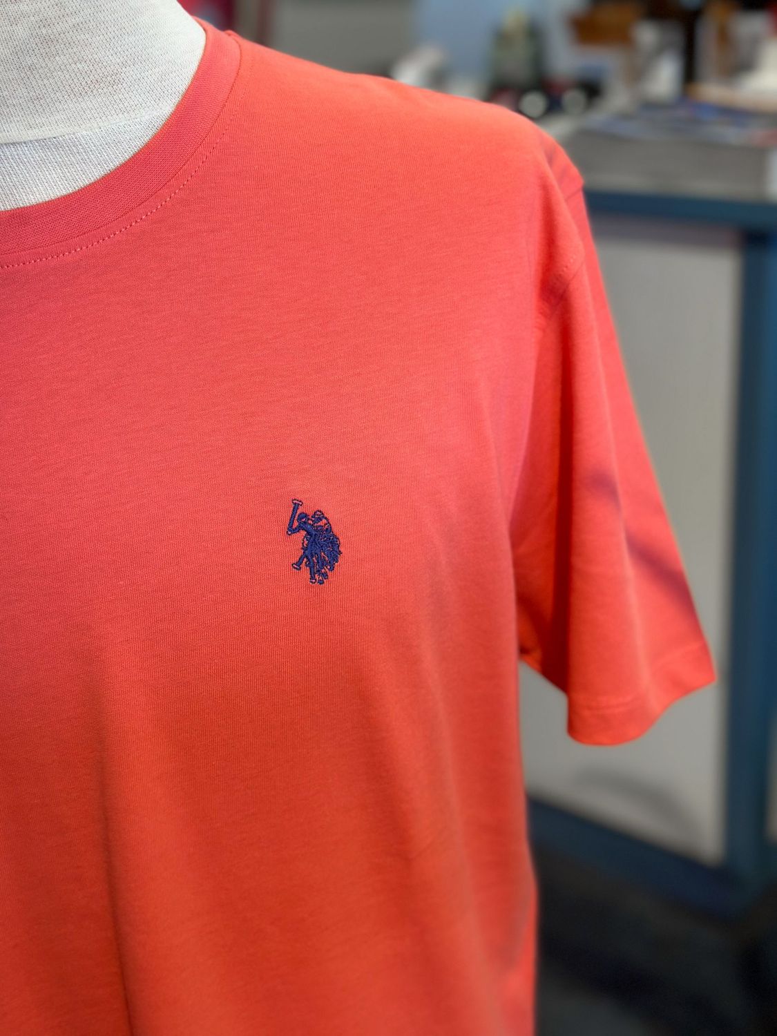 Herren T-Shirt- U.S. Polo - Koralle