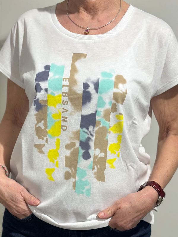 T-Shirt - Grima - Bright White - Elbsand
