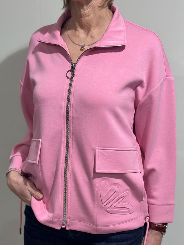 Sweatjacke - rosa - Barbara Lebek