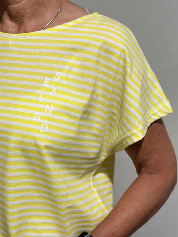 T-shirt - Selma - Bright Yellow/Bright White - Elbsand T-shirt - Selma - Bright Yellow/Bright White - Elbsand