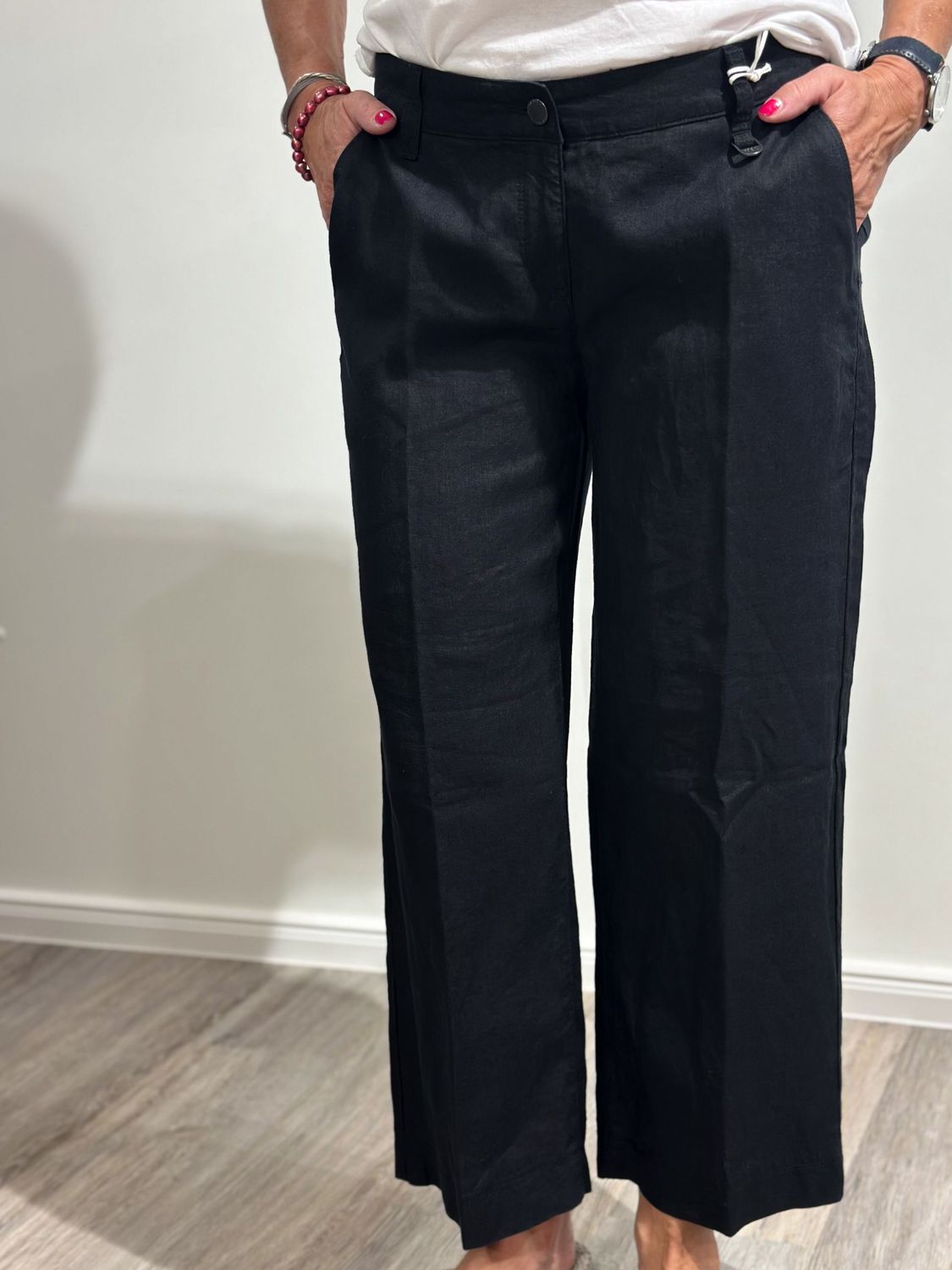 Leinenhose - Nora - schwarz - Mac