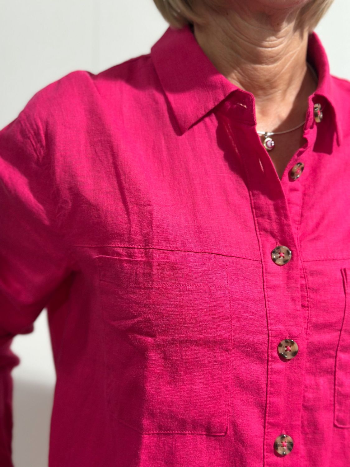 Leinen Bluse - fuchsia - Navigazione Leinen Bluse - fuchsia - Navigazione