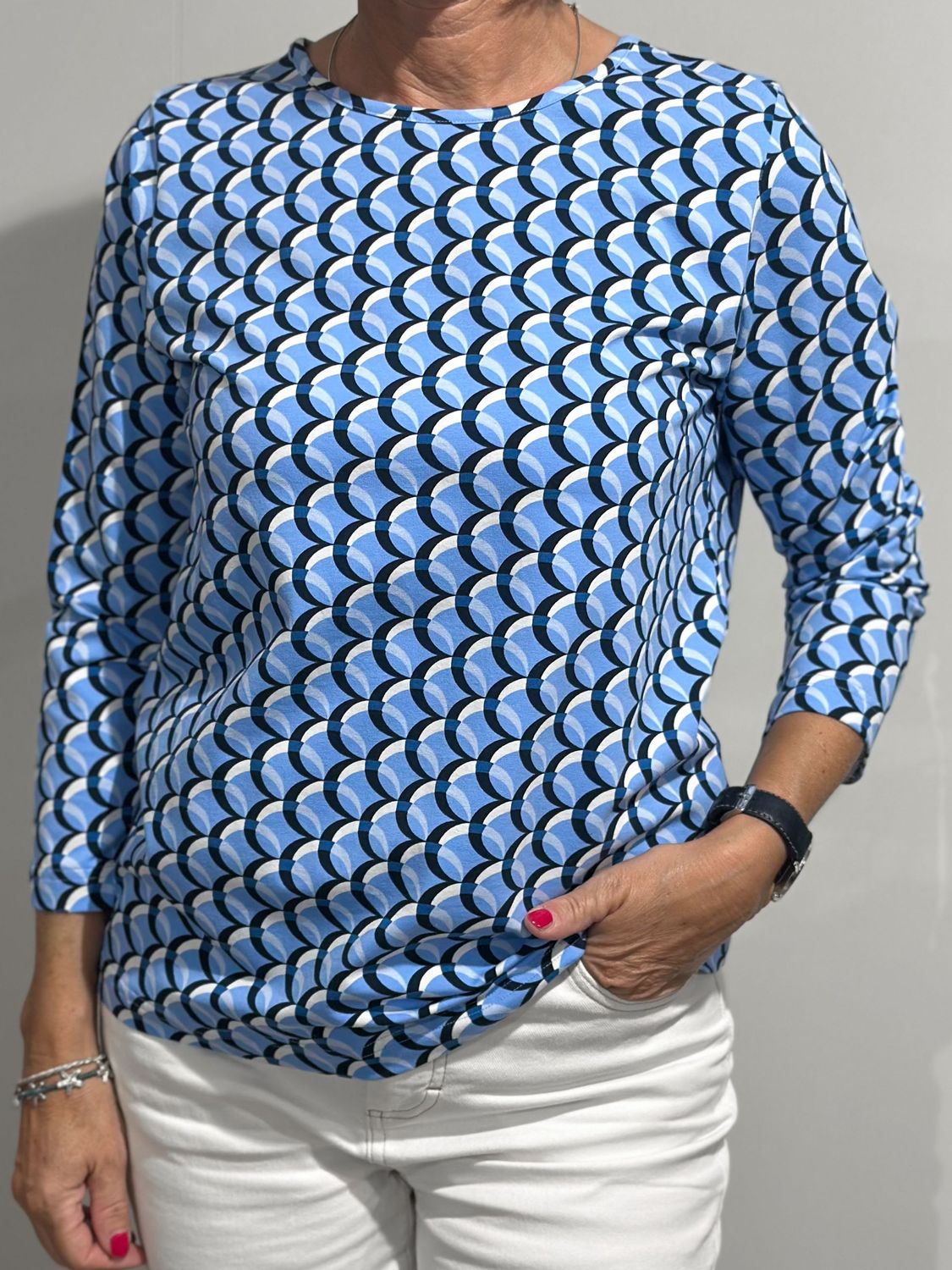 T-shirt - blau/weiß - Rabe T-shirt - blau/weiß - Rabe