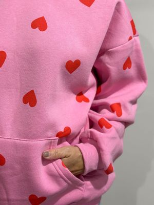 Hoodie  - rosa Herz - Zwillingsherz