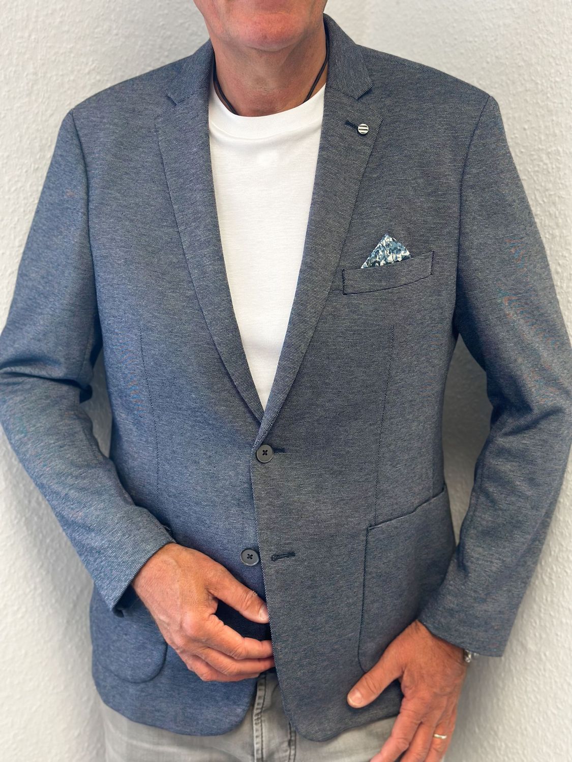 Herren Sakko - grau/blau melange - Venti Herren Sakko - grau/blau melange - Venti
