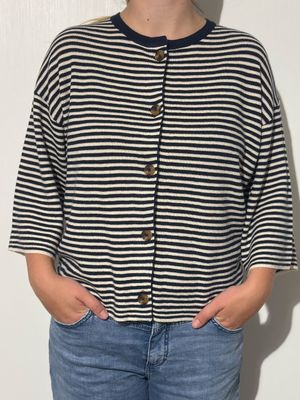 Strickjacke - beige/navy - Rabe Strickjacke - beige/navy - Rabe