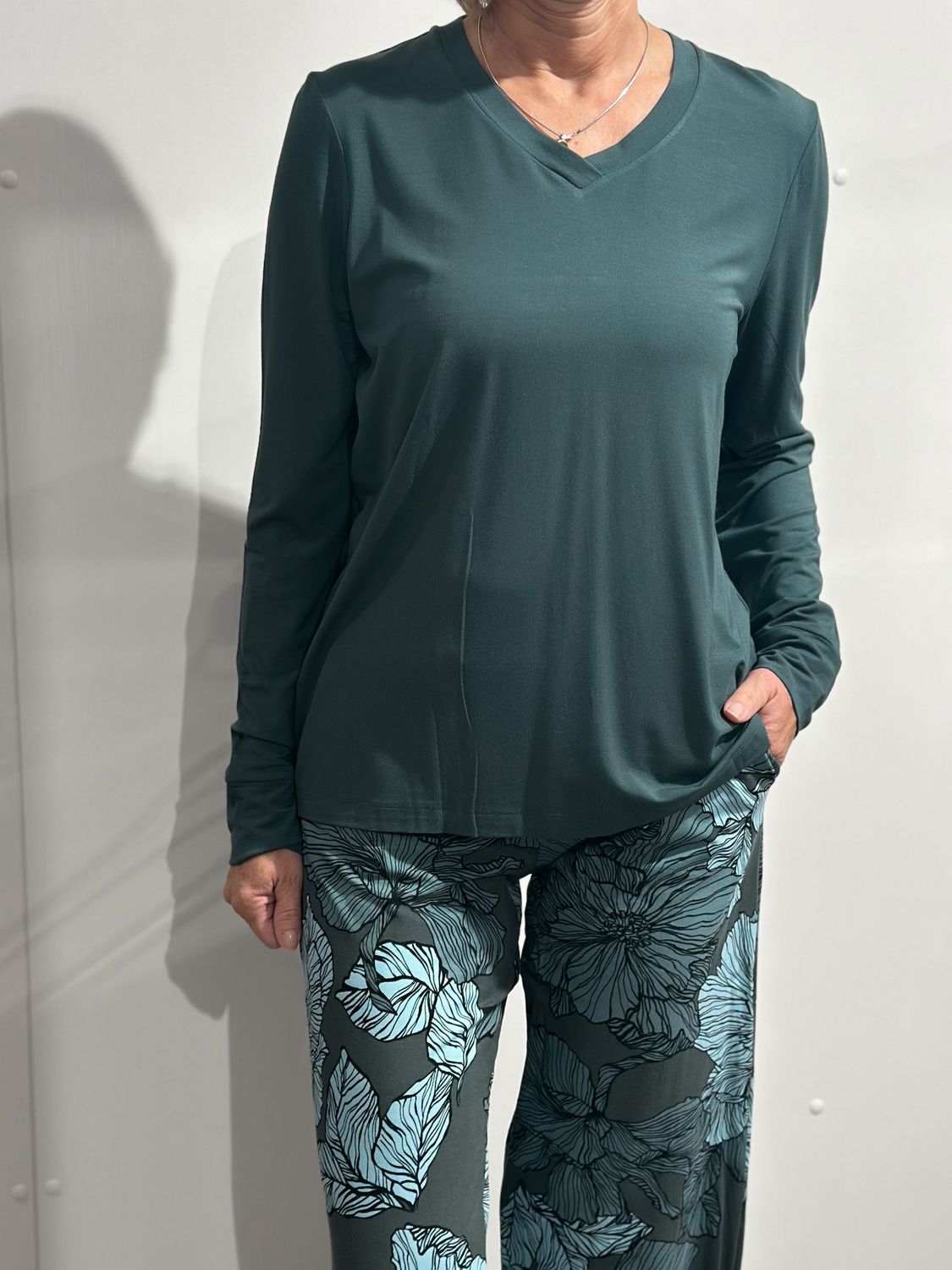 Schiesser - Schlafanzug - Damen - mineral green