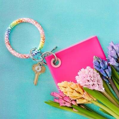 OVENTURE Rainbow Cheetah Silicone Big O Keyring
