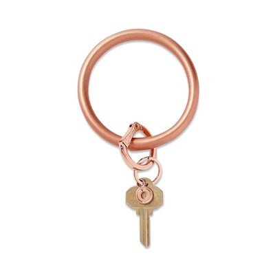 OVENTURE Rose Gold Leather Big O Keyring