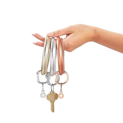 OVENTURE Rose Gold Leather Big O Keyring