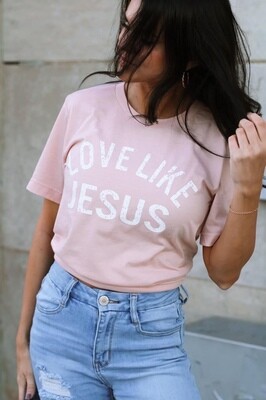 STS Love Like Jesus Peach T-shirt