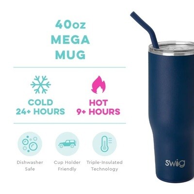 Swig Navy 40oz Mega Mug