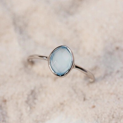 Puravida Blue Chalcedony Ring