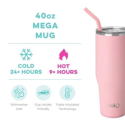 Swig Blush 40 oz Mega Mug