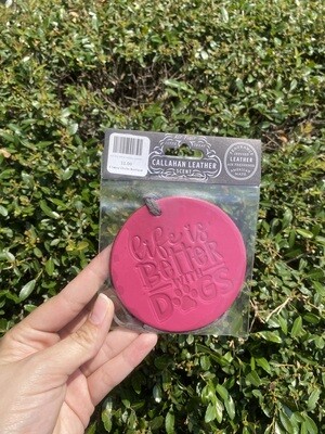 Hot Pink Better w/Dogs Leather Air Flair