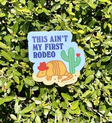 Armadillo Rodeo Sticker