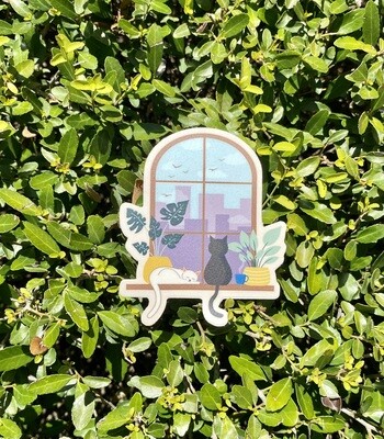 Window Cats Sticker