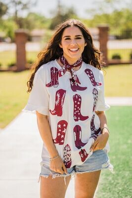 Layerz Burgundy Walk The Line Embroidered Top