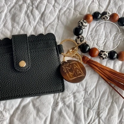 Mama Brown Tassel Keychain Wallet
