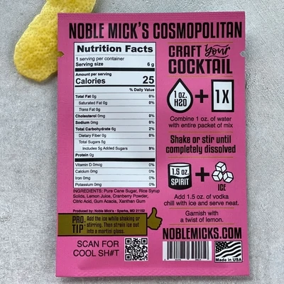 NobleMicks Cosmopolitan Drink Mix