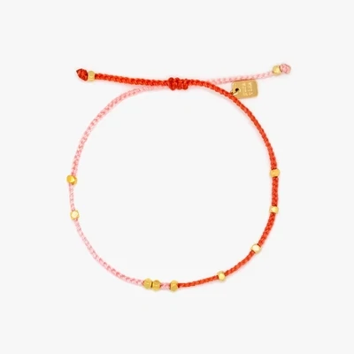 PuraVida Pink/Red Dainty Bracelet 