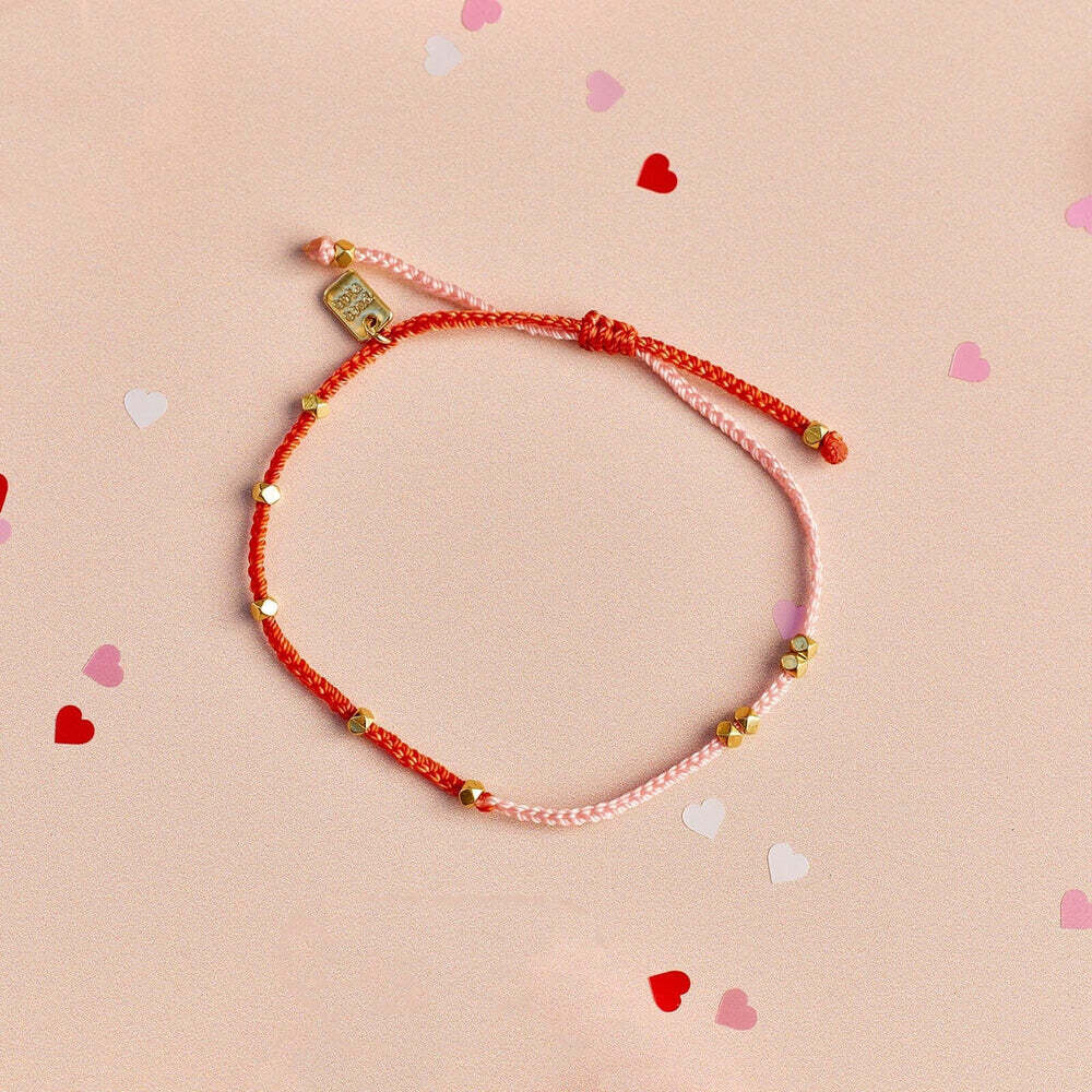 PuraVida Pink/Red Dainty Bracelet 
