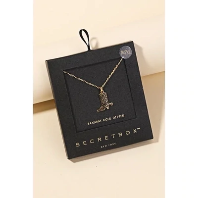 Anarchy Street Gold Cowboy Boot Necklace