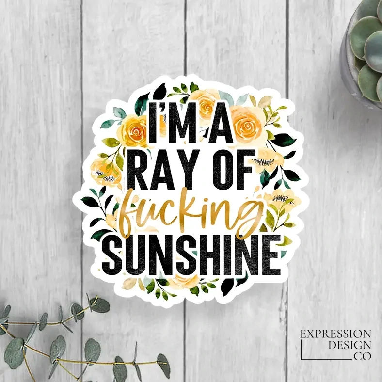 Ray Of Sunshine Vinyl Sticker
