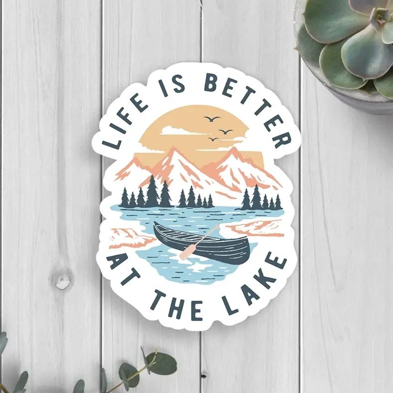Life Is Better At The Lake Vinyl Sticker
