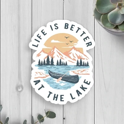 Life Is Better At The Lake Vinyl Sticker