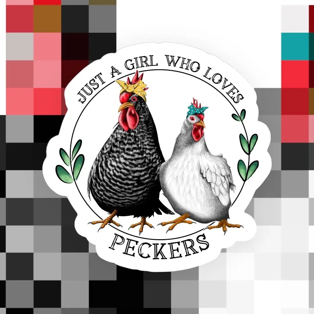 A Girl Who Loves Peckers Sticker
