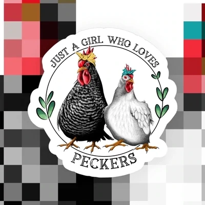 A Girl Who Loves Peckers Sticker