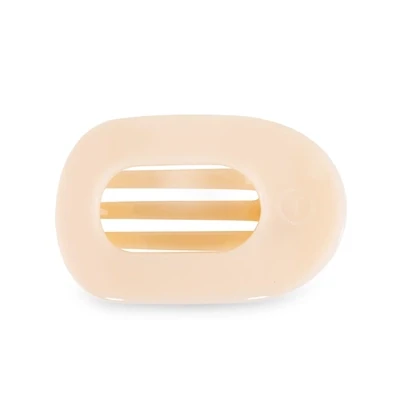Almond Beige Medium Round Flat Clip 