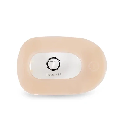 Almond Beige Medium Round Flat Clip 