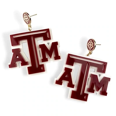 Brianna Cannon Texas A&amp;M Maroon/White Logo Earrings