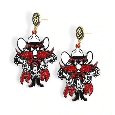 Brianna Cannon Texas Tech Raiders Red Earrings