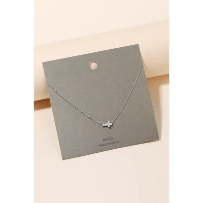 Anarchy Street Mini Pave Cross Silver