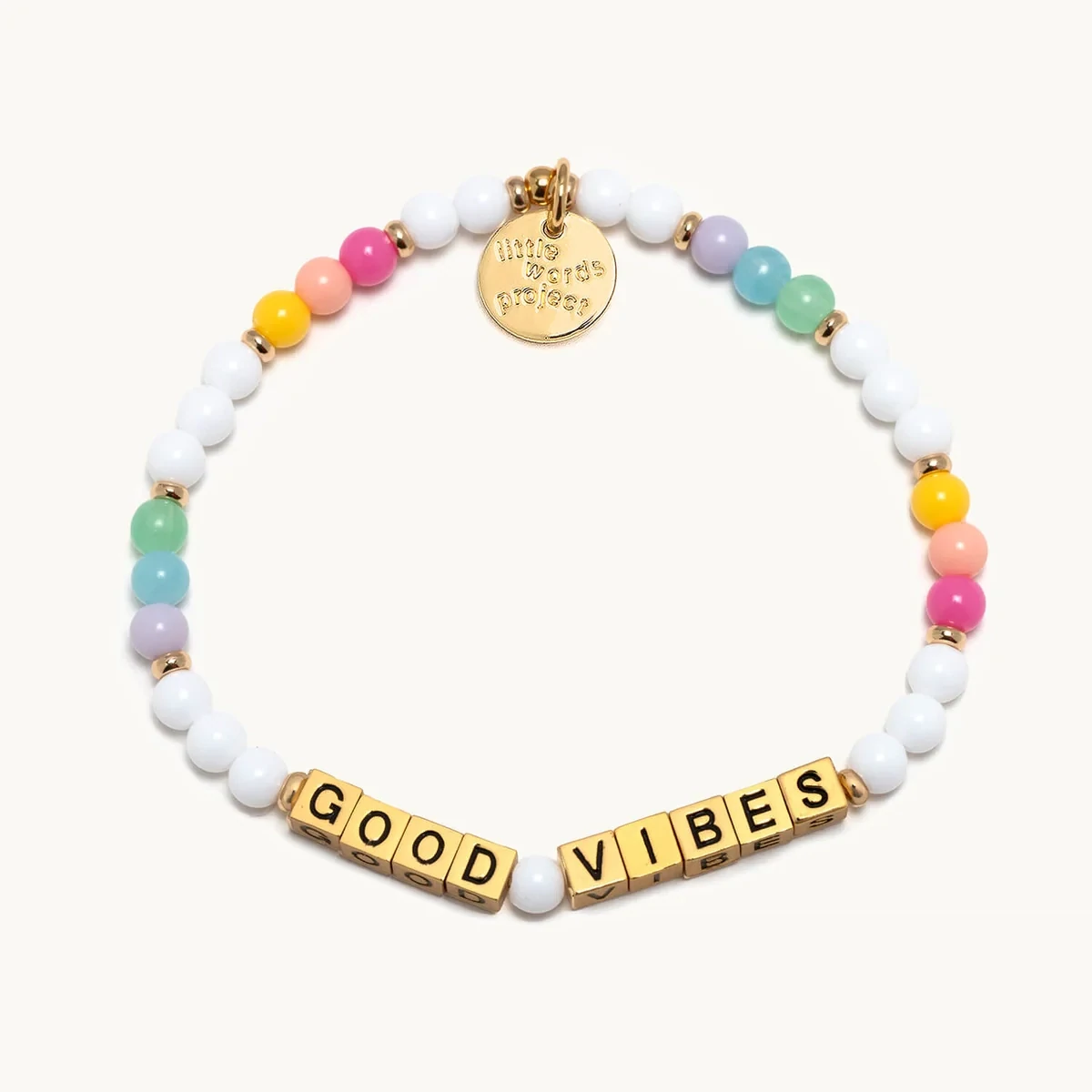 Little Words Good Vibes Gold Bracelet