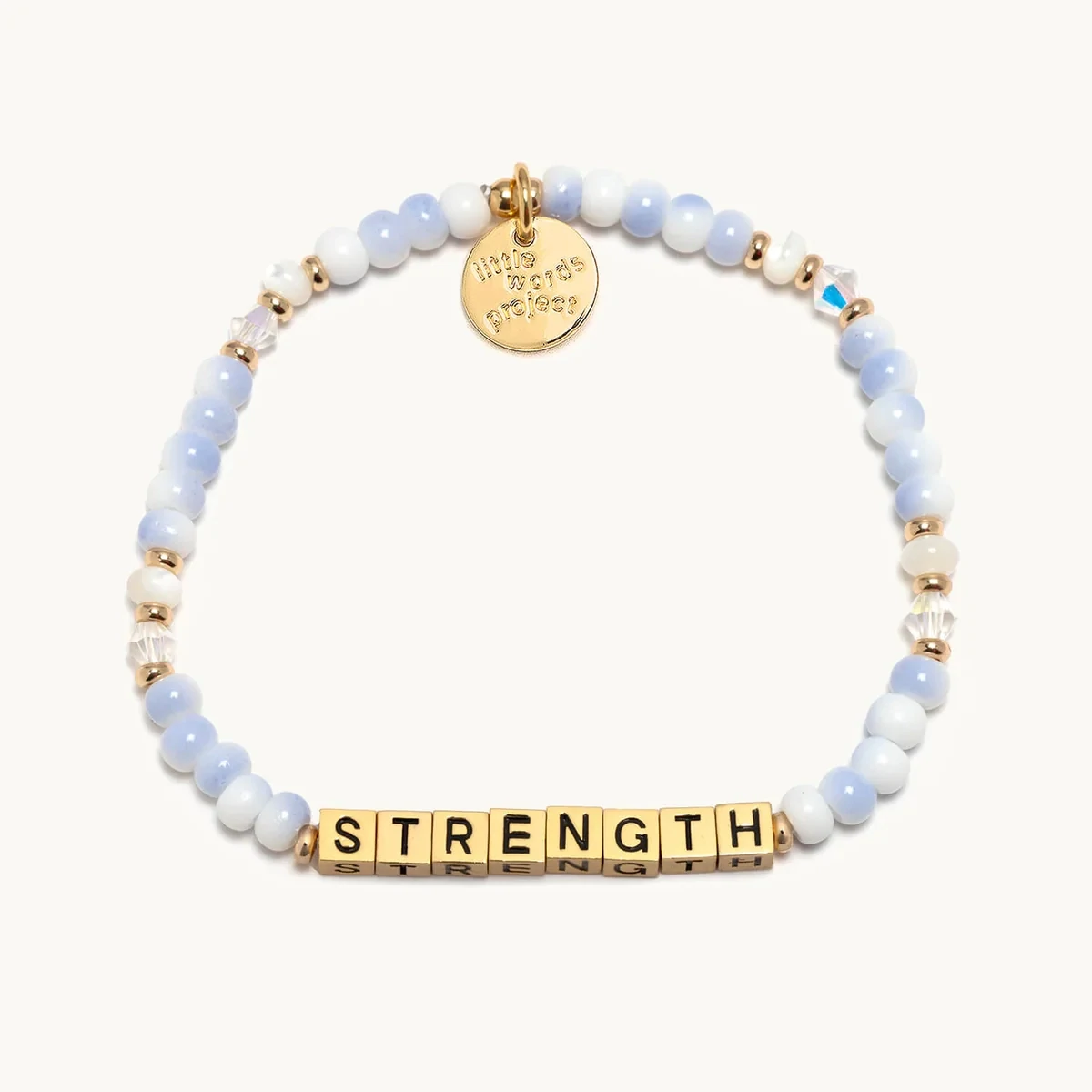 Little Words Strength Gold Bracelet