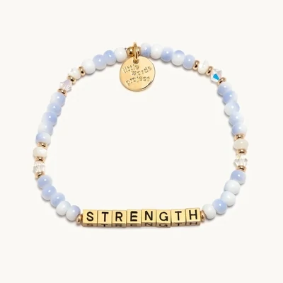 Little Words Strength Gold Bracelet