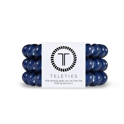 Teleties Nantucket Navy Large Hair Coils