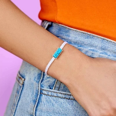 PuraVida Natural Tulum Gold Charm Bracelet
