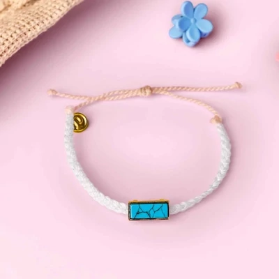 PuraVida Natural Tulum Gold Charm Bracelet