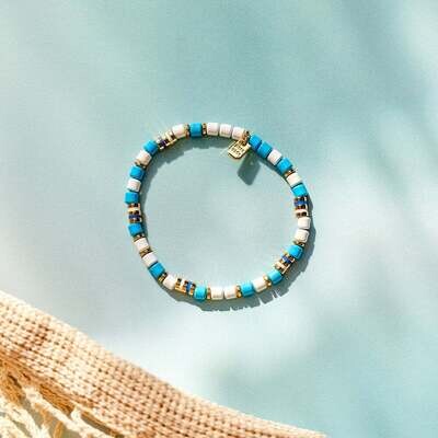 PuraVida World Water Day Mixed Bead Bracelet