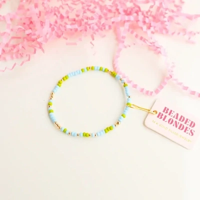 BB Lime Green/Blue Sprinkle Bracelet