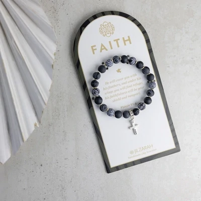 Jilzarah Faith Clay Bead Bracelet