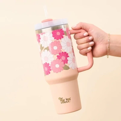 40Oz Take Me Everywhere Tumbler Daisy Craze Hot Pink