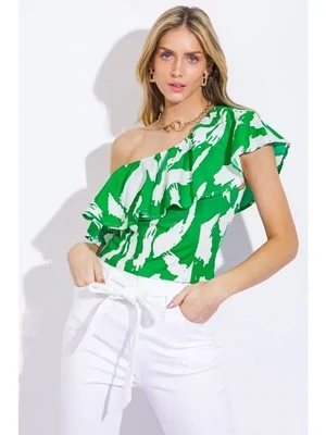 FLYING TOMATO One Shoulder Top